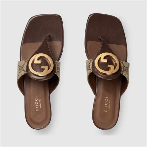 black gucci flip flop|gucci blondie flip flop women.